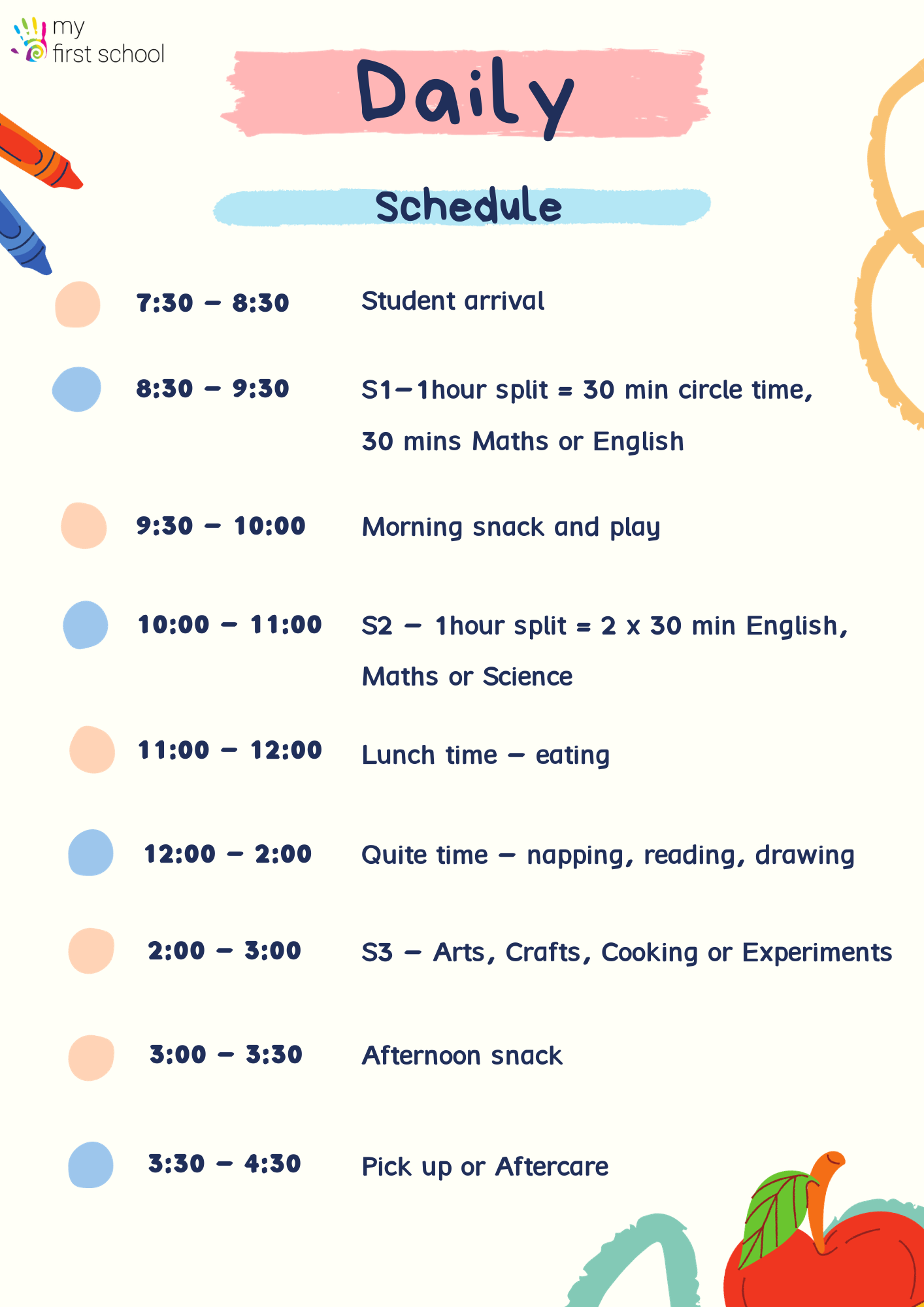 Fun Kids Daily Learning Schedule